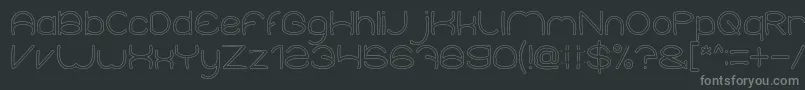 ElementaryHollow Font – Gray Fonts on Black Background