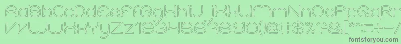 ElementaryHollow Font – Gray Fonts on Green Background