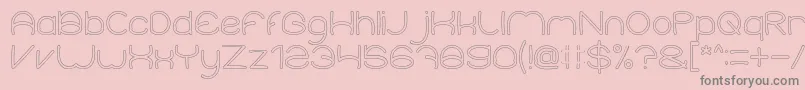 ElementaryHollow Font – Gray Fonts on Pink Background