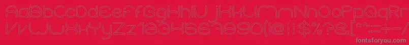 ElementaryHollow Font – Gray Fonts on Red Background