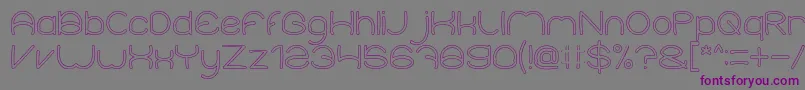 ElementaryHollow Font – Purple Fonts on Gray Background