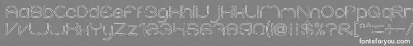 ElementaryHollow Font – White Fonts on Gray Background