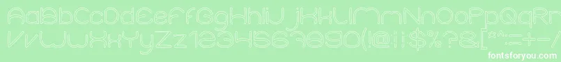 ElementaryHollow Font – White Fonts on Green Background