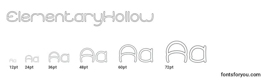 ElementaryHollow Font Sizes