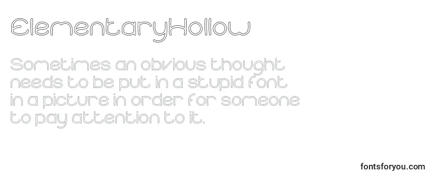 ElementaryHollow Font