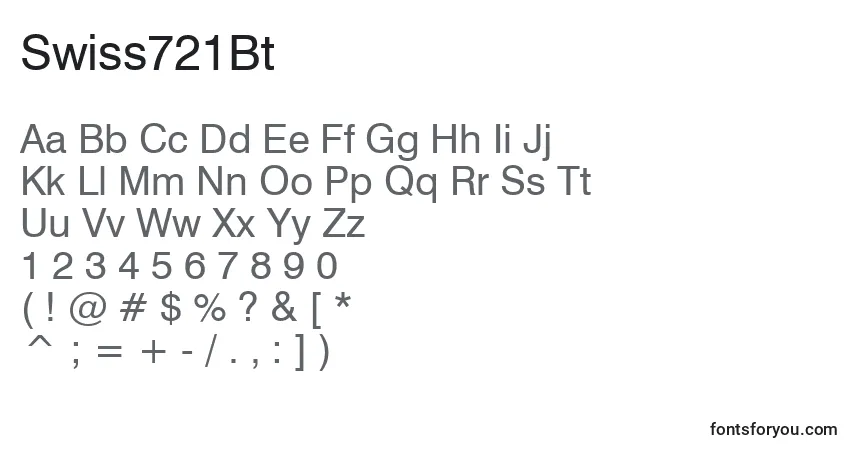 Шрифт Swiss721Bt – алфавит, цифры, специальные символы