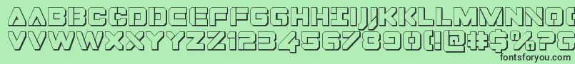 Dominojack3D Font – Black Fonts on Green Background