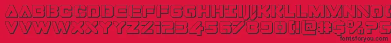 Dominojack3D Font – Black Fonts on Red Background