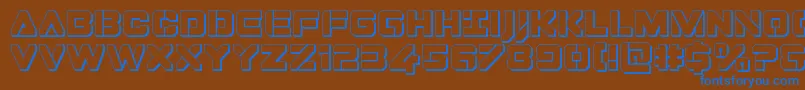 Dominojack3D Font – Blue Fonts on Brown Background