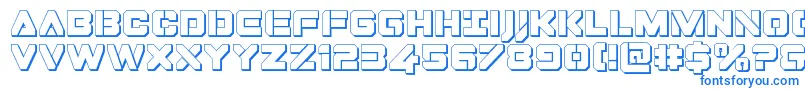 Dominojack3D Font – Blue Fonts on White Background