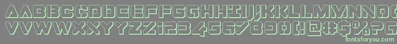 Dominojack3D Font – Green Fonts on Gray Background