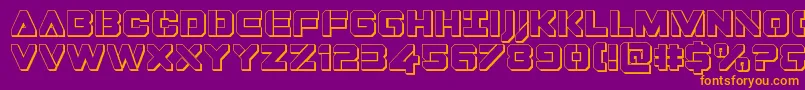 Dominojack3D Font – Orange Fonts on Purple Background