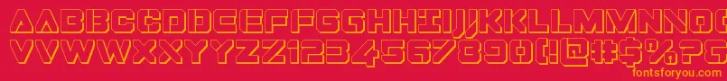 Dominojack3D Font – Orange Fonts on Red Background