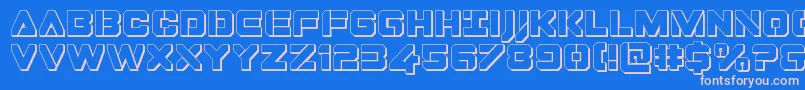 Dominojack3D Font – Pink Fonts on Blue Background