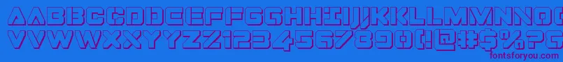 Dominojack3D Font – Purple Fonts on Blue Background