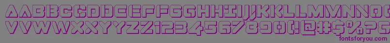 Dominojack3D Font – Purple Fonts on Gray Background