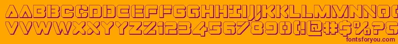 Dominojack3D Font – Purple Fonts on Orange Background