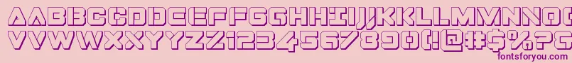 Dominojack3D Font – Purple Fonts on Pink Background