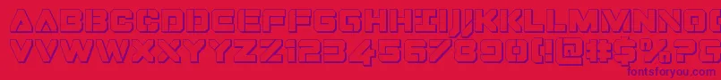 Dominojack3D Font – Purple Fonts on Red Background