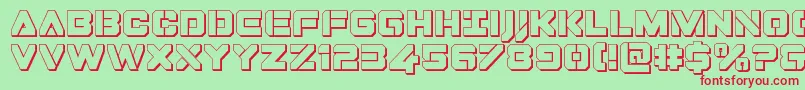 Dominojack3D Font – Red Fonts on Green Background
