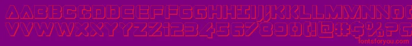 Dominojack3D Font – Red Fonts on Purple Background