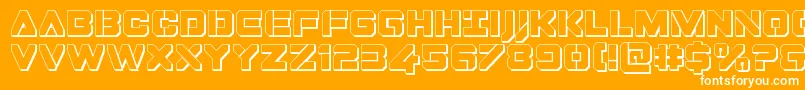 Dominojack3D Font – White Fonts on Orange Background