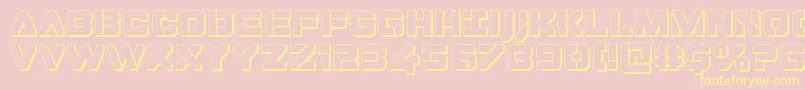 Dominojack3D Font – Yellow Fonts on Pink Background