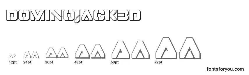 Größen der Schriftart Dominojack3D