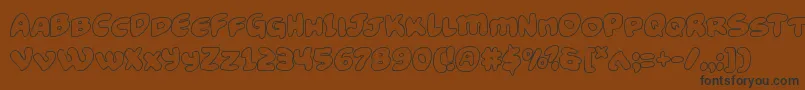 Funnypagesout Font – Black Fonts on Brown Background