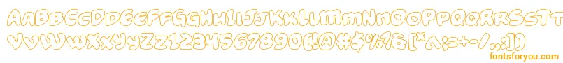 Funnypagesoutフォントについての詳細 フォントFunnypagesout – 白い背景にオレンジのフォント