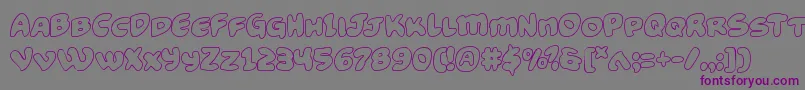 Подробнее о шрифте Funnypagesout Шрифт Funnypagesout – фиолетовые шрифты на сером фоне