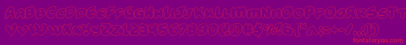 Funnypagesout Font – Red Fonts on Purple Background