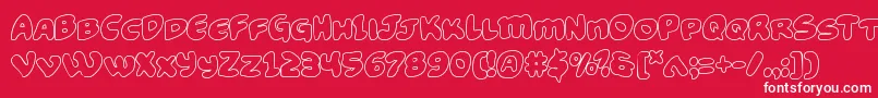 Funnypagesout Font – White Fonts on Red Background