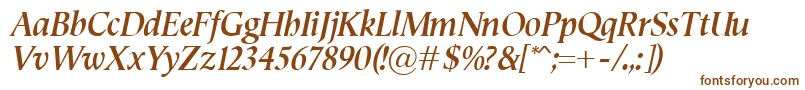 SemperBolditalic Font – Brown Fonts on White Background