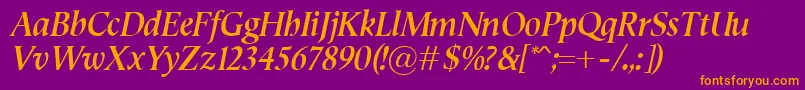 SemperBolditalic Font – Orange Fonts on Purple Background
