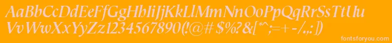 SemperBolditalic Font – Pink Fonts on Orange Background