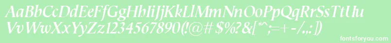 SemperBolditalic Font – White Fonts on Green Background