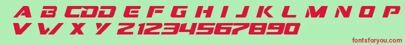 Police DreamMma – polices rouges sur fond vert