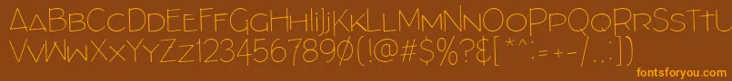 ArchitectsDraft Font – Orange Fonts on Brown Background