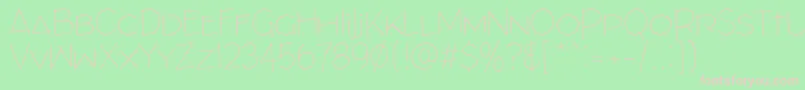 ArchitectsDraft Font – Pink Fonts on Green Background