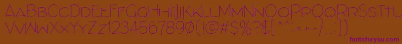 ArchitectsDraft Font – Purple Fonts on Brown Background