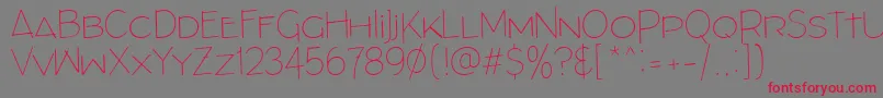 ArchitectsDraft Font – Red Fonts on Gray Background