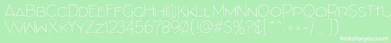 ArchitectsDraft Font – White Fonts on Green Background