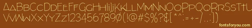 ArchitectsDraft Font – Yellow Fonts on Brown Background