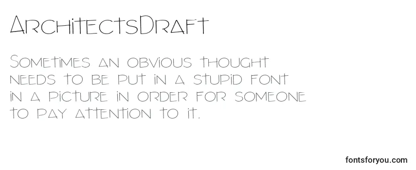 Review of the ArchitectsDraft (107632) Font