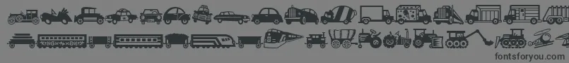 MiniPicsLilVehicles Font – Black Fonts on Gray Background