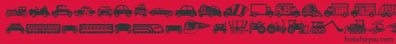 Police MiniPicsLilVehicles – polices noires sur fond rouge