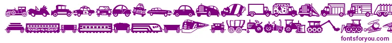 MiniPicsLilVehicles-fontti – violetit fontit