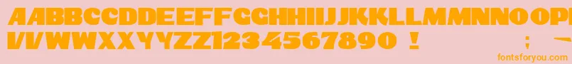 DsShowbill Font – Orange Fonts on Pink Background