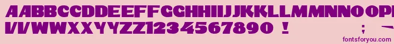 DsShowbill Font – Purple Fonts on Pink Background